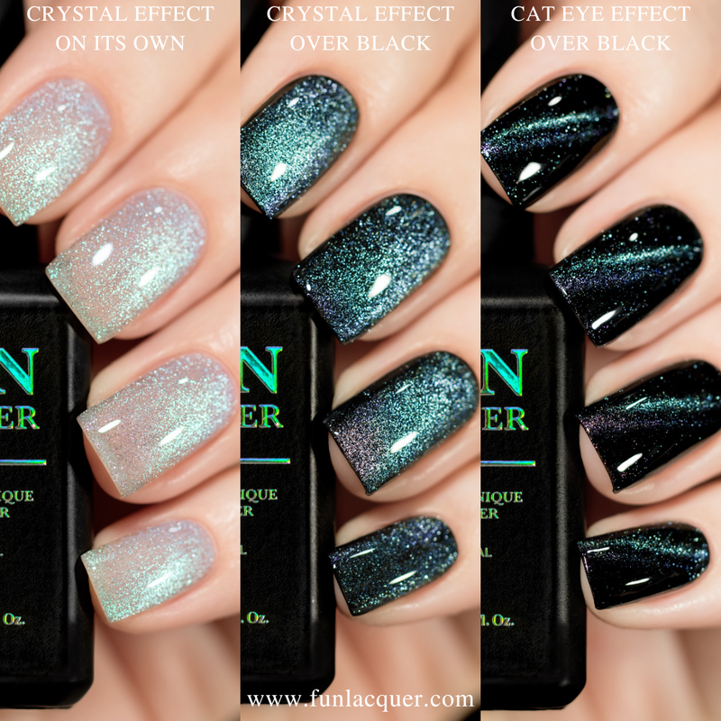 Buy Magnetic Nail Polish Glances to Stares A Dark Base With a Green /purple  Shifting Magnetic Effect and Orange Glitters. Online in India - Etsy